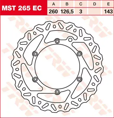 Mega-Angebot Bremsscheibe starr MST265EC passend für Benelli, Husaberg