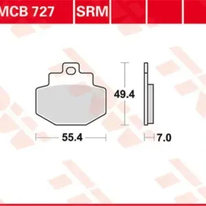 Ausverkauf TRW Scheibenbremsbeläge MCB727SRM passend für Vespa & Gilera
