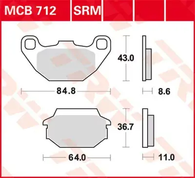 Expressversand Scheibenbremsbeläge MCB712SRM passend für Kymco
