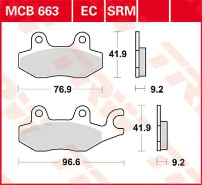 Jetzt Kaufen TRW Scheibenbremsbeläge MCB663SRM passend für Suzuki und CPI