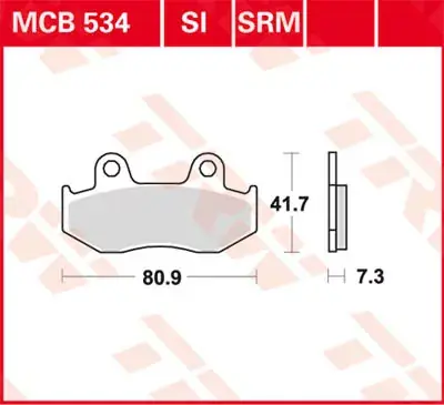 Heißes Angebot TRW Scheibenbremsbeläge MCB534SRM passend für Honda MTX 80 R2