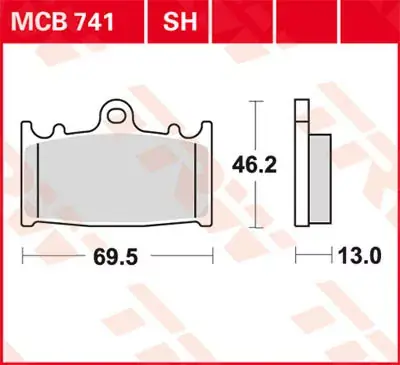 Scheibenbremsbeläge MCB741 passend für Suzuki Intruder VL 1500 LC Nur Heute