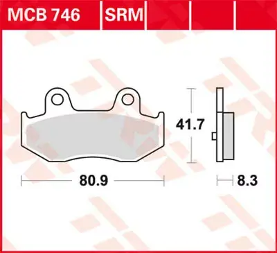 TRW Scheibenbremsbeläge MCB746 passend für Suzuki Burgman Günstig