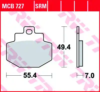 TRW Scheibenbremsbeläge MCB727 passend für Gilera & Vespa Preis Gesenkt