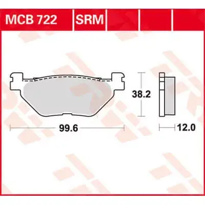 TRW Scheibenbremsbeläge MCB722 passend für Yamaha XP 530 A ABS T-MAX SJ091 12-14 Preisreduziert