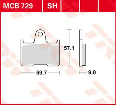 TRW Scheibenbremsbeläge MCB729 passend für Suzuki & Kawasaki Saisonangebot