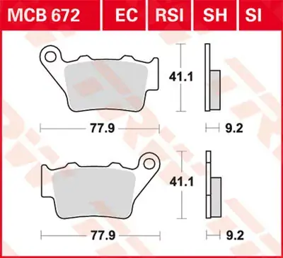 Scheibenbremsbeläge MCB672 passend für Yamaha & Aprilia Preisreduziert