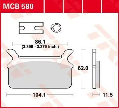 Markenware TRW Scheibenbremsbeläge MCB580 passend für Harley Davidson