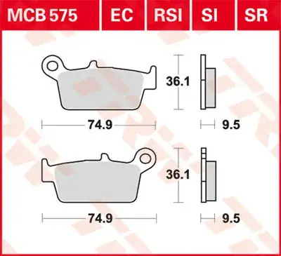 Scheibenbremsbeläge MCB575 passend für Yamaha & Honda Markenprodukt