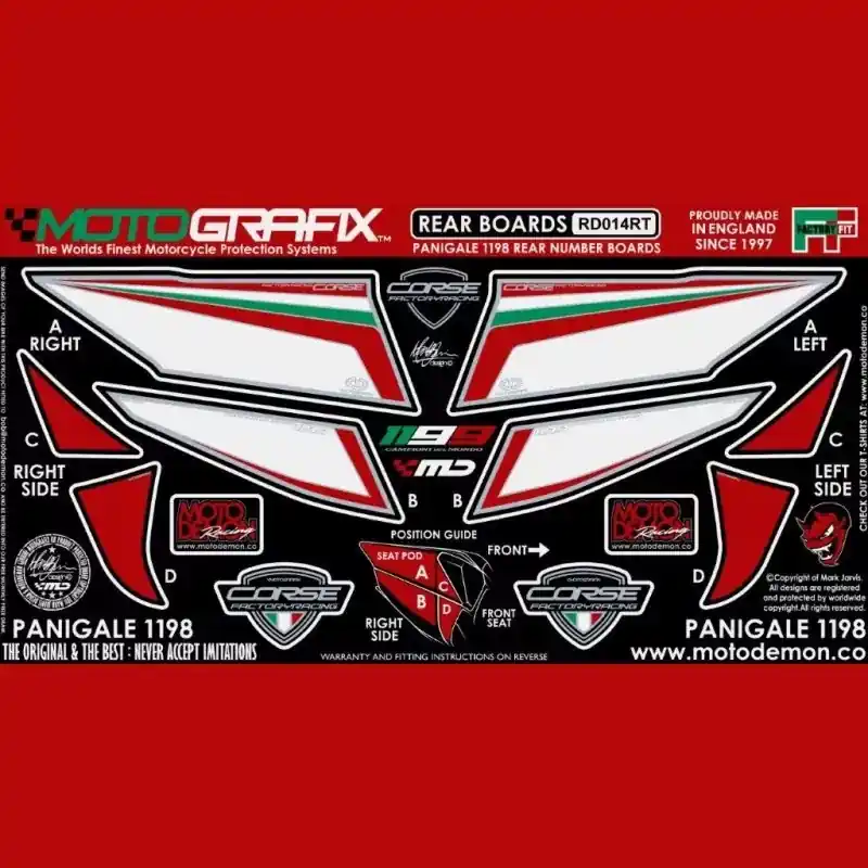Versand Am Gleichen Tag Motografix Steinschlagschutz hinten passend für Ducati 899 / 1199 Panigale