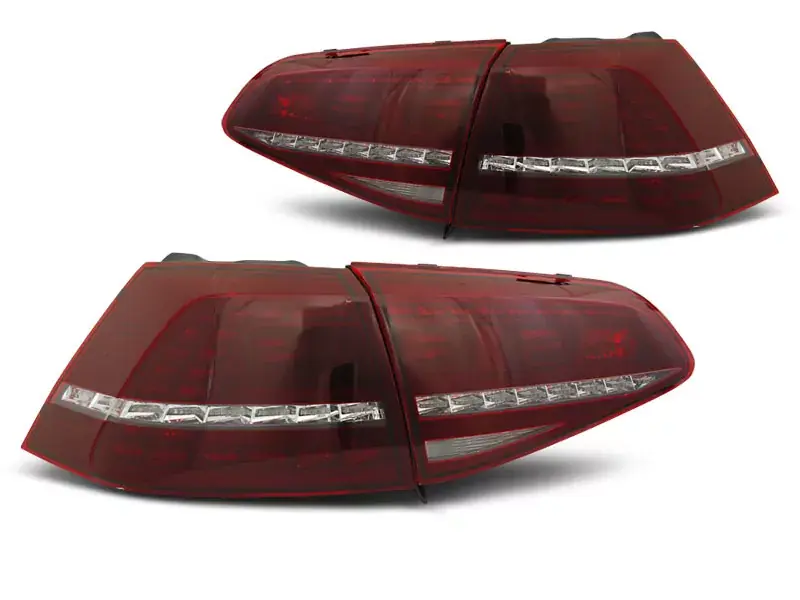 LED Rückleuchten rot weiß mit dynamischem Blinker passend für VW Golf 7 (2013–2017) Meistverkauft