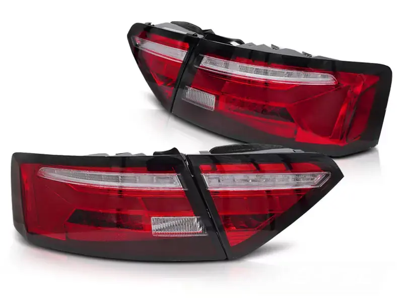 Zertifiziert LED Rückleuchten Rot/Weiß mit dynamischem Blinker passend für Audi A5 11-16