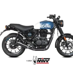 Bestpreis MIVV HR-1 Edelstahl Schwarz Auspuff passend für Royal Enfield HNTR 350 22-24