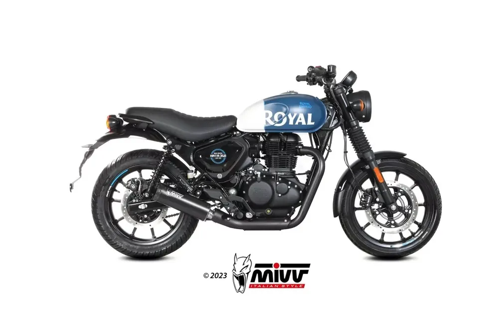 Bestpreis MIVV HR-1 Edelstahl Schwarz Auspuff passend für Royal Enfield HNTR 350 22-24