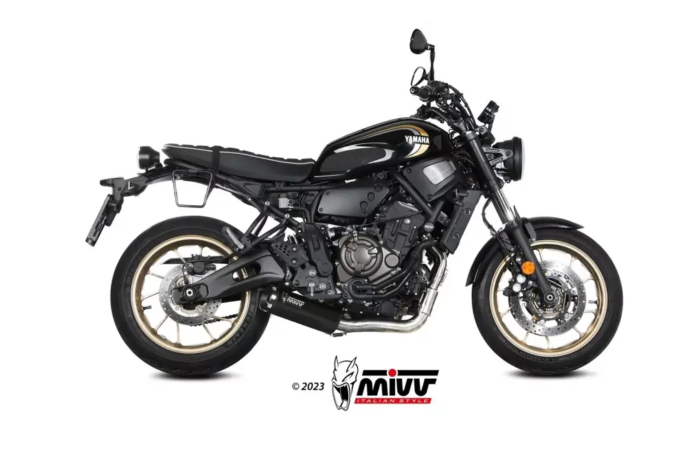 Highlight MIVV HR-1 Edelstahl Schwarz Endschalldämpfer passend für YAMAHA XSR 700 21-24