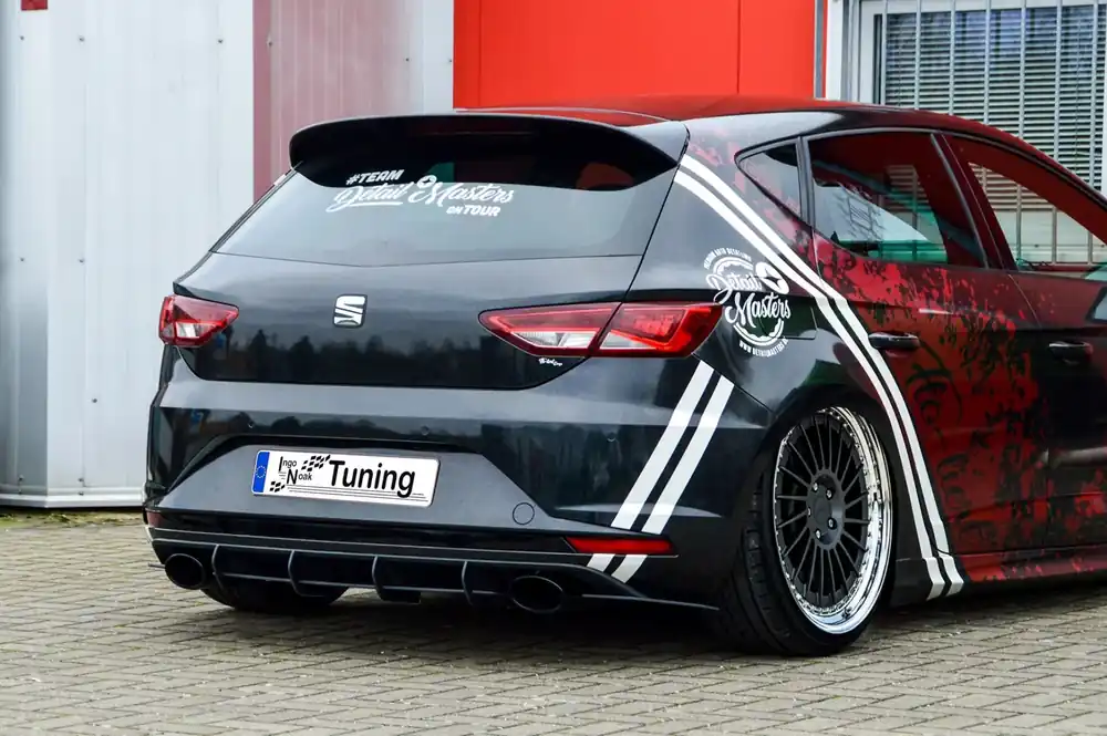 Gefräster Heckansatz mit Finnen passend für Seat Leon 5F Cupra Jetzt Kaufen