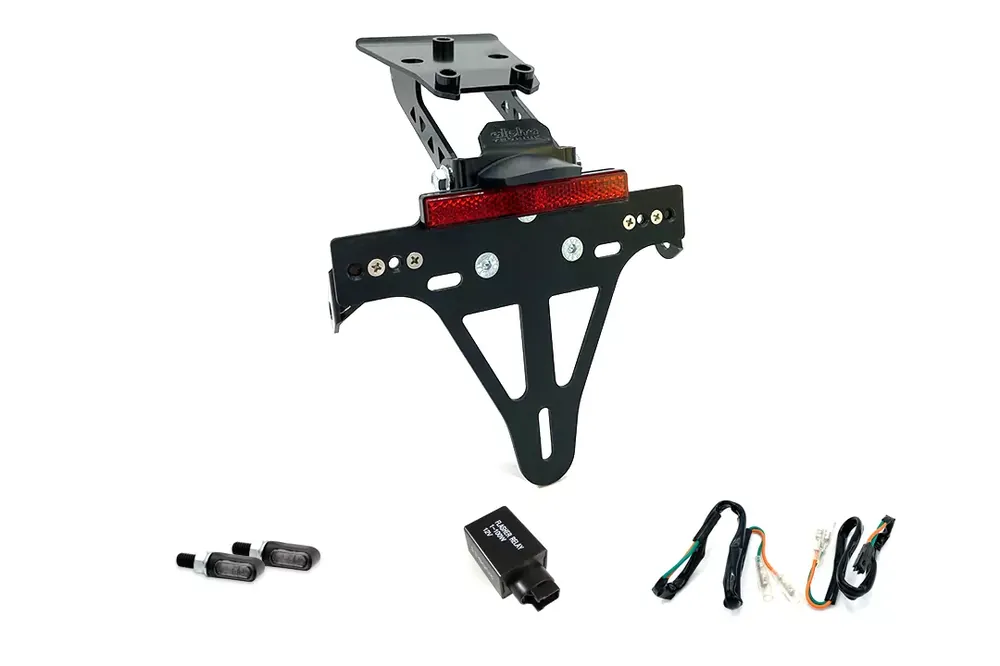Begrenztes Angebot alpha Technik Kennzeichenhalter-Blinker-Kit M-LED passend für Honda CBR650F / CB650FA und CB650F / CB650FA ab Modelljahr 2017 (Hinten)
