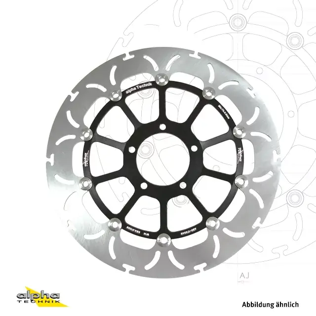 Nur Heute alpha Technik Bremsscheibe ABD33 Omega-Design vorne passend für Triumph Daytona 675 Street Triple R / RS / RX / S