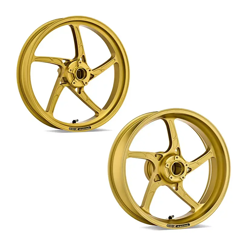 Meistverkauft OZ Piega Aluminium Schmiedefelgen Satz gold matt passend für Yamaha YZF-R6 (2003–2016)
