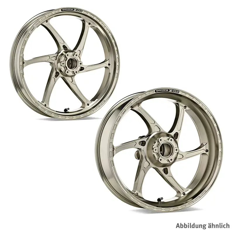 Zertifiziert OZ Gass RS-A Aluminium Felgensatz titanfarben passend für Suzuki GSXR1000(R) (mit ABS) 2016-2020