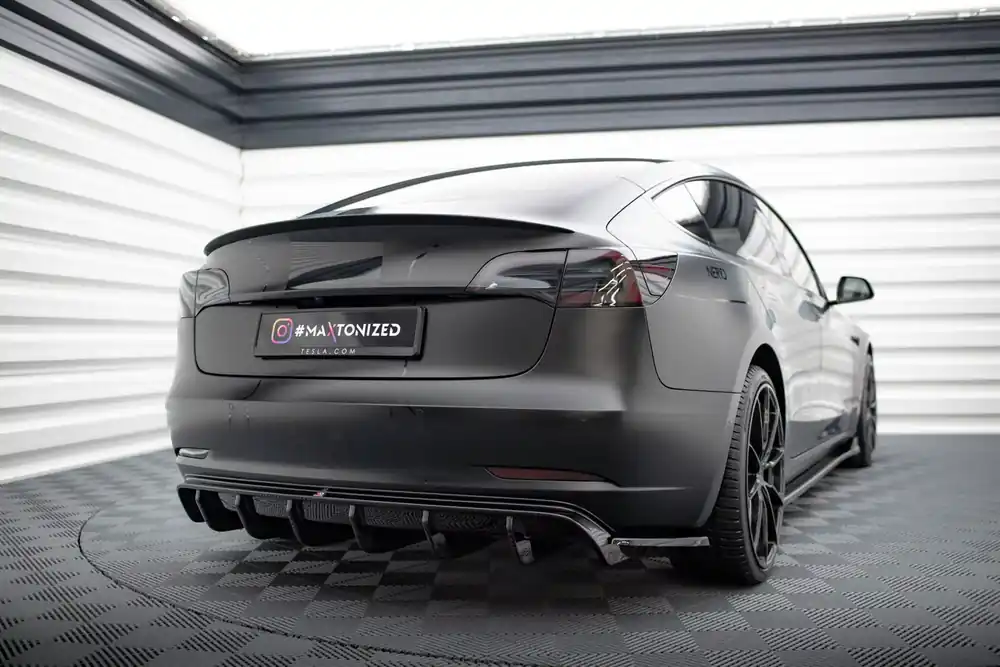 Heißes Angebot Diffusor Heck Ansatz V.2 passend für Tesla Model 3