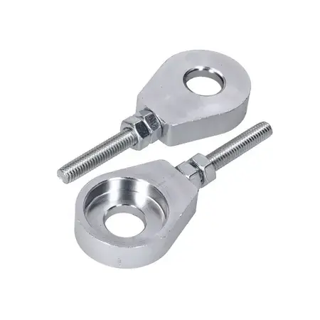 Markenprodukt Kettenspanner 12mm Alu Puch / Simson / Kreidler / Sachs silber