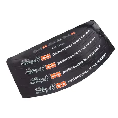 Heißes Angebot Felgenrandaufkleber Stage6, 12 / 13 Zoll Felge, schwarz