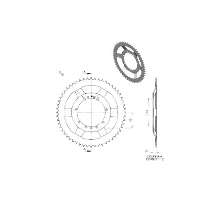 Kettenrad 56 Zähne MBK 51V / 41 (Durchmesser 94mm) Markenware