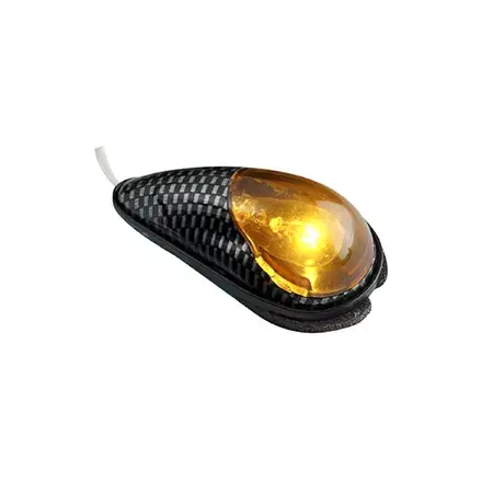 Blinker / Lampen zum Aufkleben Tropfenform carbon / getönt Heißes Angebot