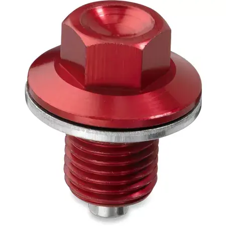 Ölablassschraube magnetisch Moose Racing rot Honda / Yamaha Preisreduziert