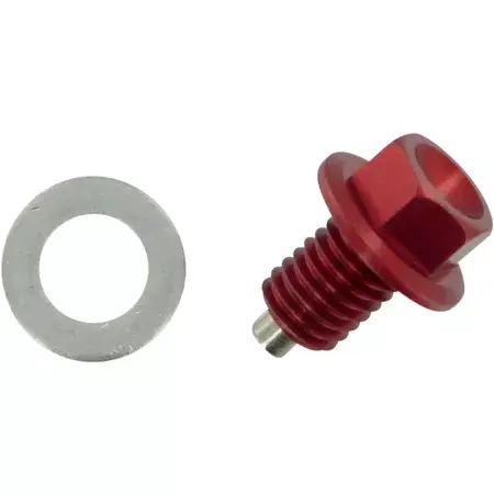 Aktuell Ölablassschraube magnetisch Moose Racing rot Kawasaki / Suzuki