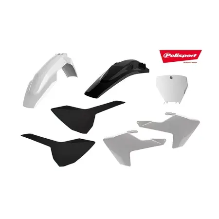 Expressversand Verkleidungskit Polisport weiß / schwarz Husqvarna TC / FC