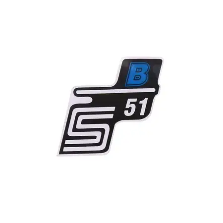 Finale Aktion Schriftzug S51 B Folie / Aufkleber blau Simson S51