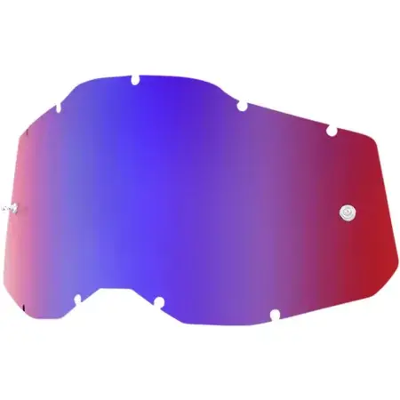 Top-Angebot Ersatzglas 100% Racecraft 2 / Accuri 2 / Strata 2 rot / blau verspiegelt