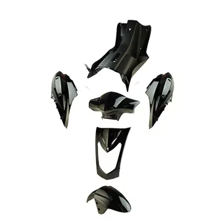 Meistverkauft Verkleidungskit 6 Teile schwarz Kymco Agility 50 / 125 (Zweisitzer)