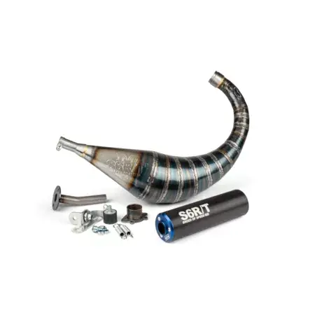 Expressversand Auspuff Stage6 R/T 70 - 80ccm schwarz / blau Derbi