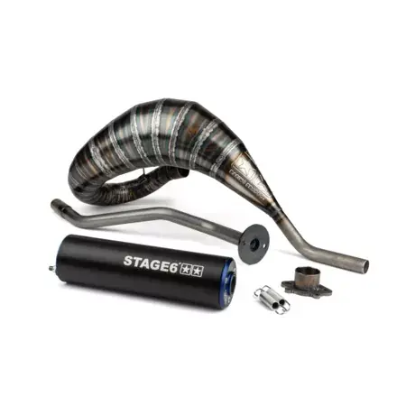 Auspuff Stage6 80 - 90 Derbi blau / schwarz Finale Aktion