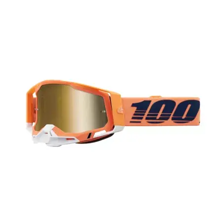 Schnäppchen Crossbrille 100% Racecraft 2 CORAL gold verspiegelt