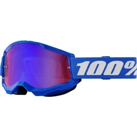 Günstig Crossbrille 100% Strata 2 blau rot/ blau verspiegelt