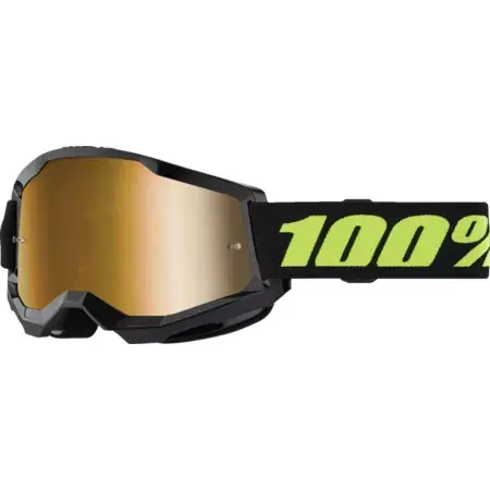 Neu Im Sortiment Crossbrille 100% Strata 2 SOLAR ECLIPSE gold verspiegelt